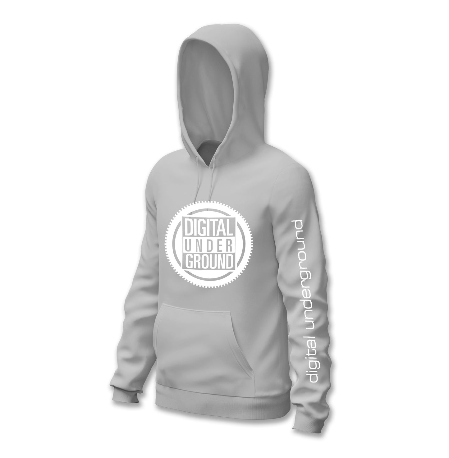 DU Gear Logo Hoodie - Heather Grey / Wht